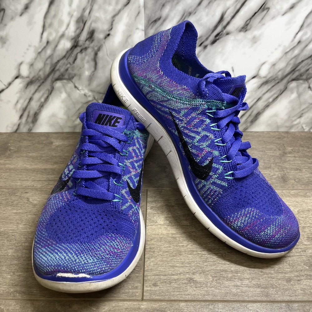 Nike Free 4.0 Flyknit Women's Size 7 Running Shoes Galaxy Purple
